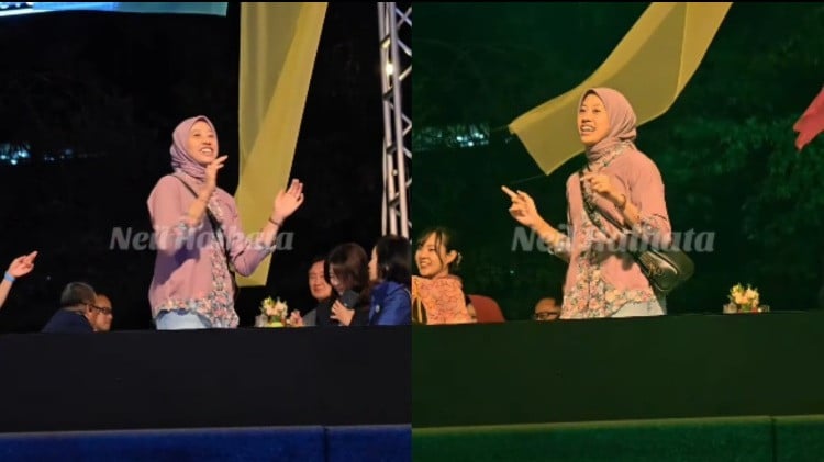 Megawati Hangestri berjoget di Festival Indonesia Seoul