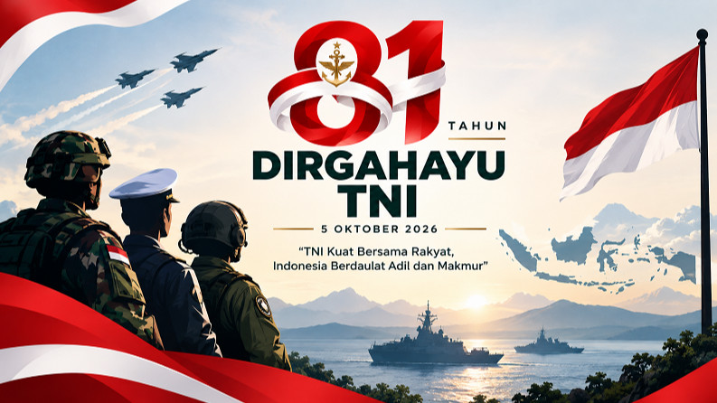 Ilustrasi HUT TNI ke-81 tahun 2026