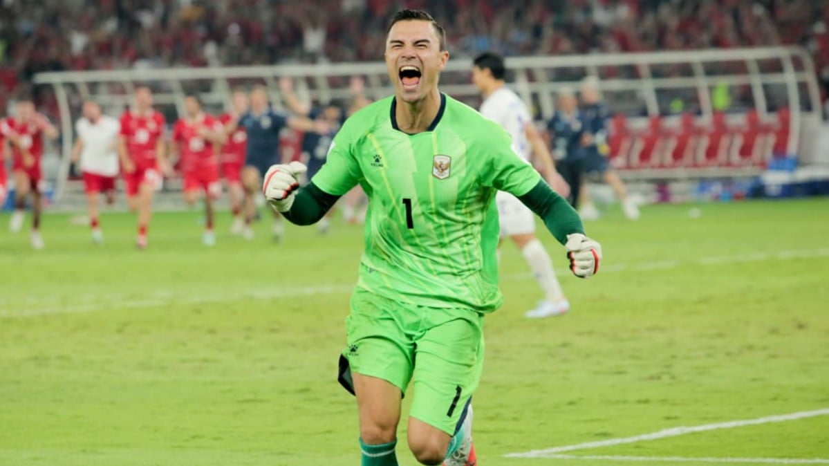 Selebrasi Emil Audero usai Bawa Timnas Indonesia Juara FIFA ASEAN Cup 2026