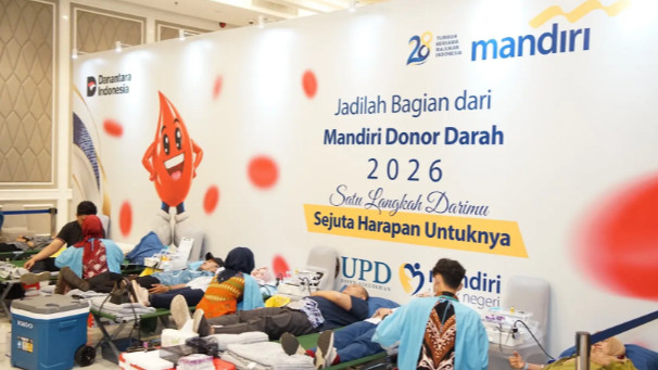 Pelaksanaan Mandiri Donor Darah dalam rangka HUT ke-28 Bank Mandiri di Pondok Indah, Jakarta