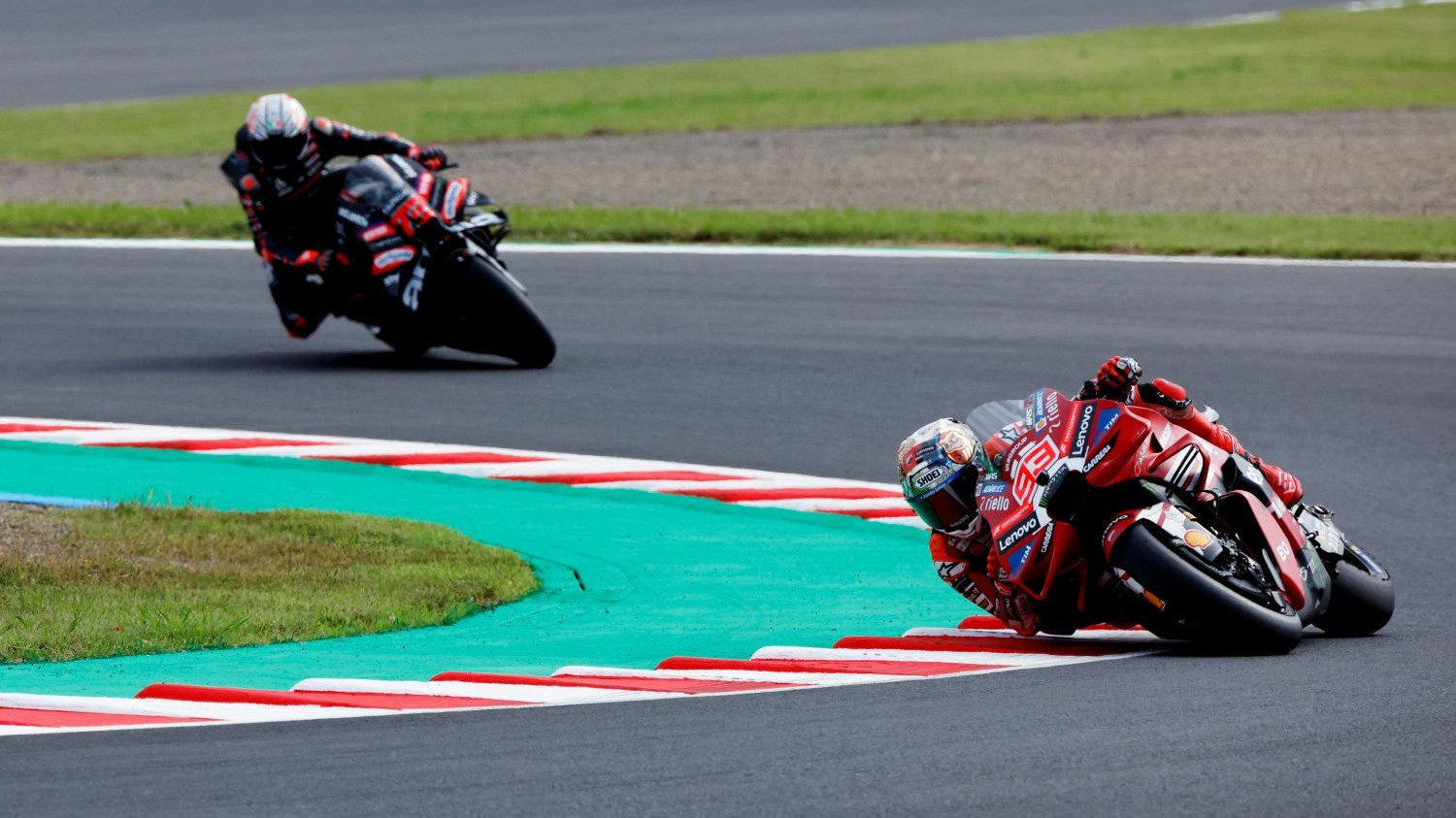 Pembalap Ducati Marc Marquez dan Aprilia Racing Marco Bezzecchi