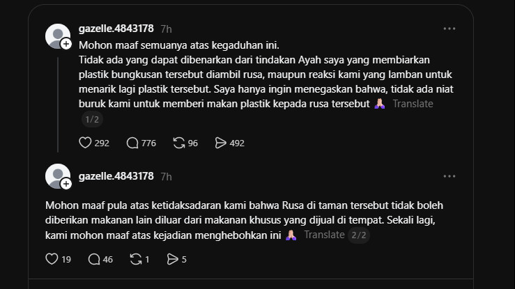 Viral! Turis Indonesia Diduga Kasih Makanan Mirip Plastik ke Rusa di Jepang, Berujung Kepergok Warga Lokal
            - galeri foto