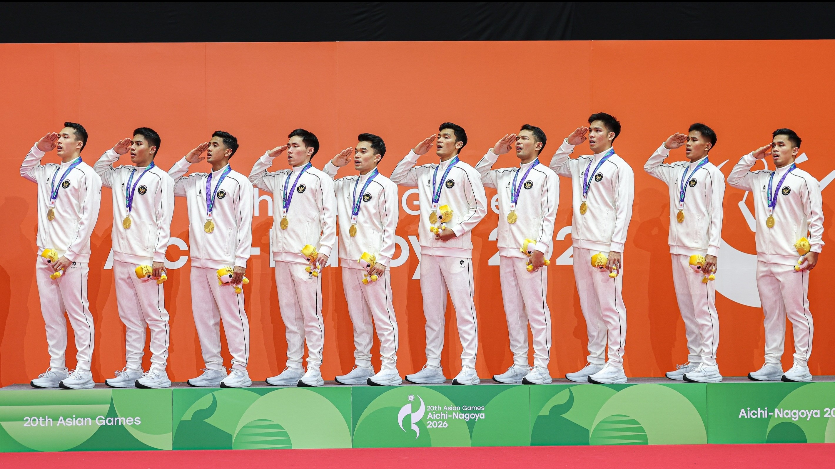 Tim Bulu Tangkis Putra Indonesia Meraih Medali Emas Asian Games 2026