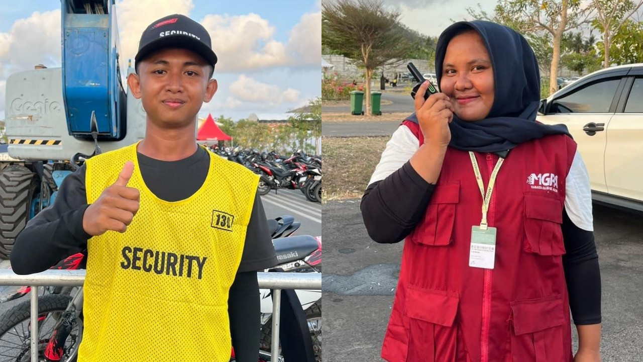 Pekerja di Pertamina Grand Prix of Indonesia 2026