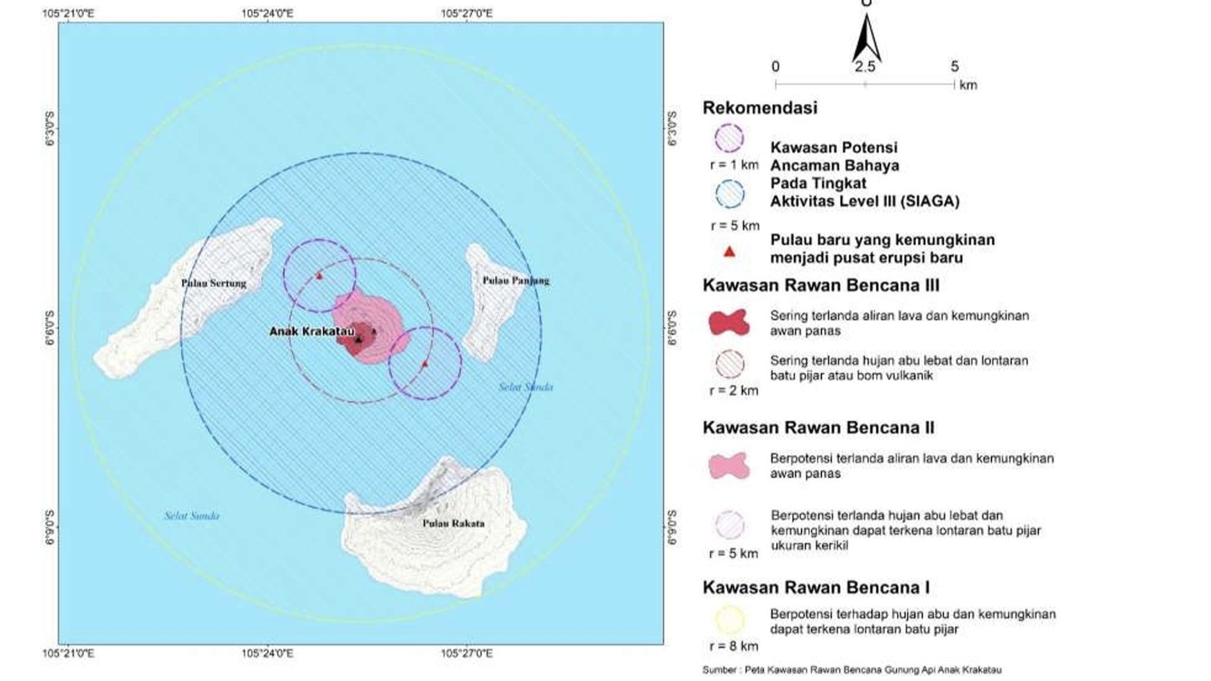Situasi Gunung Anak Krakatau siaga III, Jumat (9/10/2026).