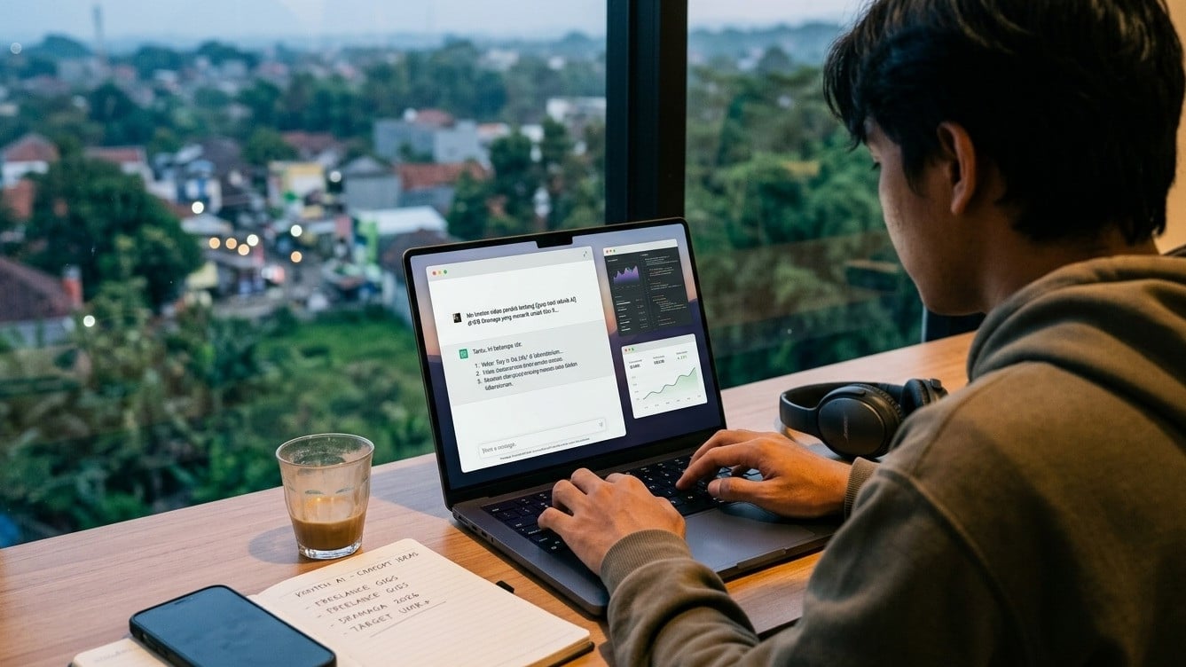 Ilustrasi 5 Cara Cari Cuan dari AI pada 2026, Modal Laptop dan Skill! Gen Z Bisa Mulai dari ChatGPT