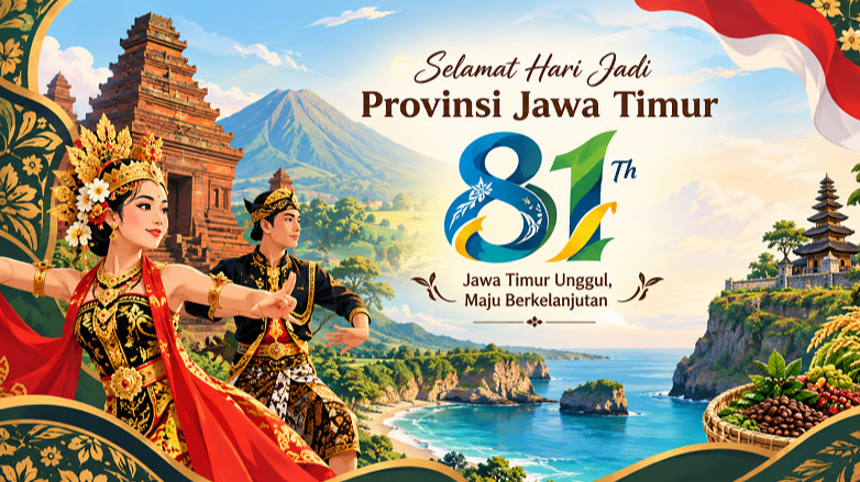 Ilustrasi HUT ke-81 Provinsi Jawa Timur