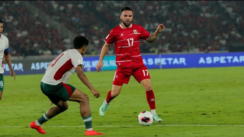 Bek kiri Timnas Indonesia Calvin Verdonk