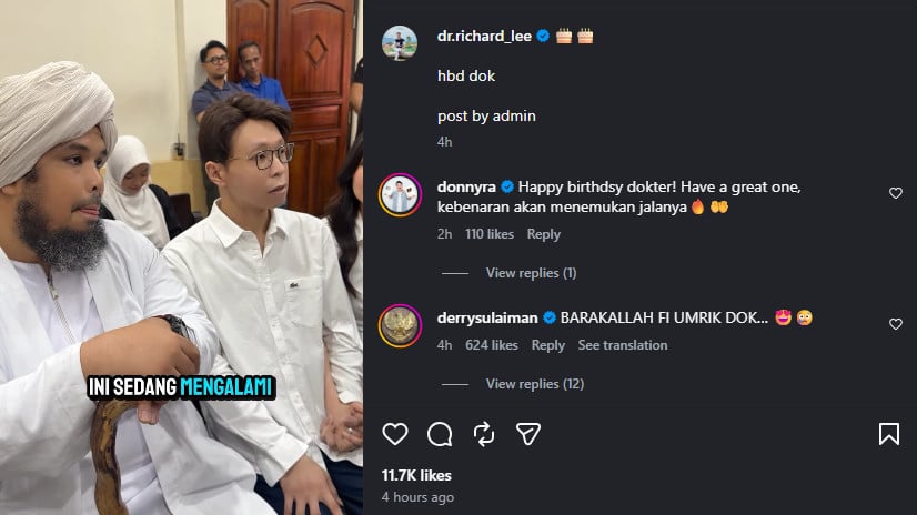 Richard Lee berulang tahun di penjara