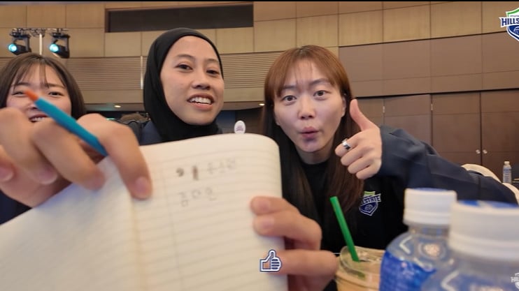 Kim Da-in puji kemampuan hangul Megawati Hangestri