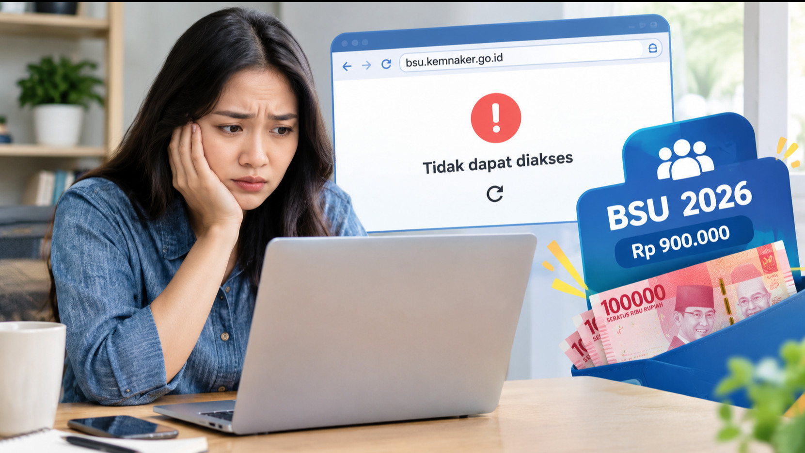 Ilustrasi link BSU 2026 eror