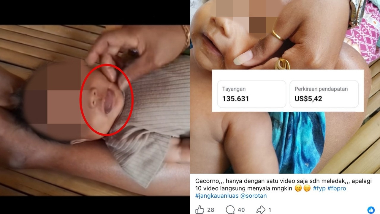Ibu yang beri bayi sagu kental 