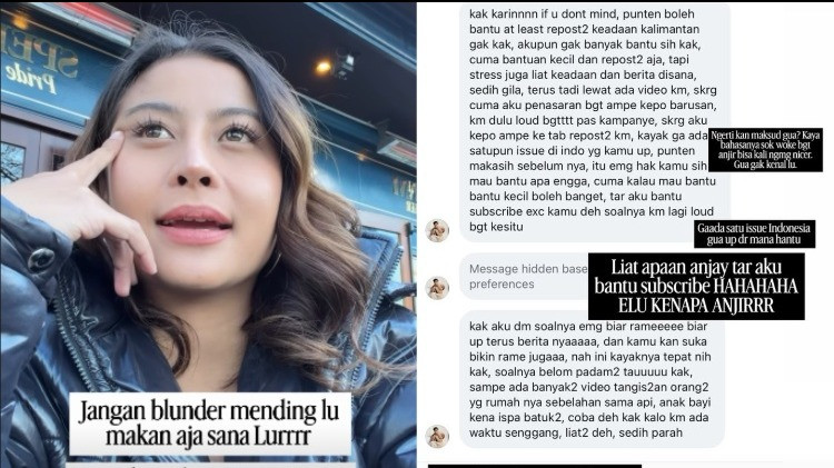 Awkarin tanggapi sindiran A Juju soal isu karhutla Kalimantan