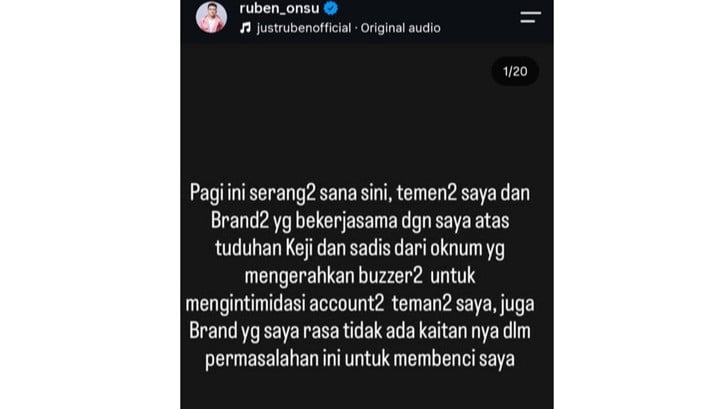 Unggahan Ruben Onsu