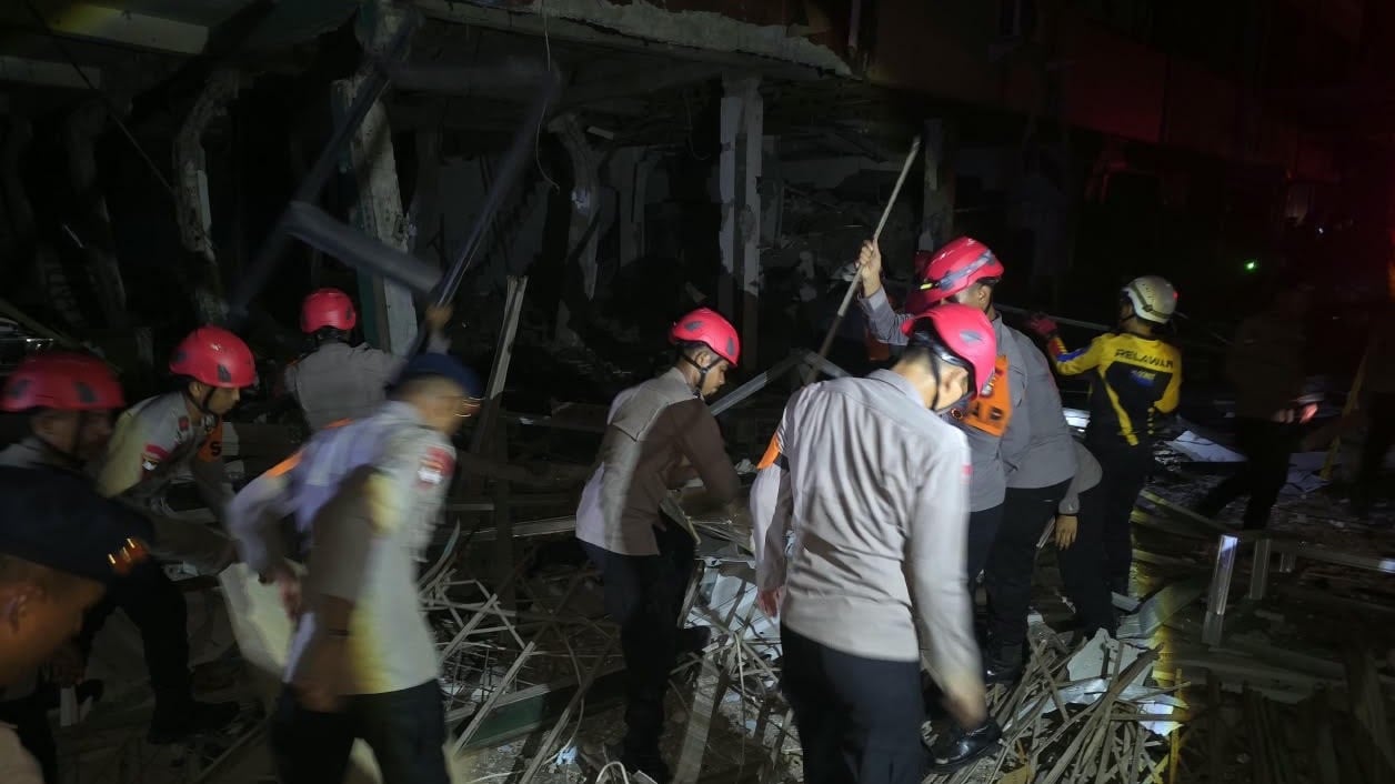 Ledakan di Pasar Cimanggis, Ciputat, Tangerang Selatan, pada Rabu (14/10/2026).