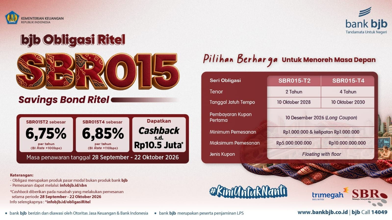 SBR015 Hadir, bank bjb Buka Akses Investasi SBN Ritel bagi Masyarakat