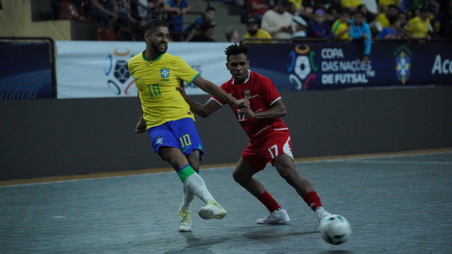 Laga Timnas Futsal Indonesia Vs Brasil