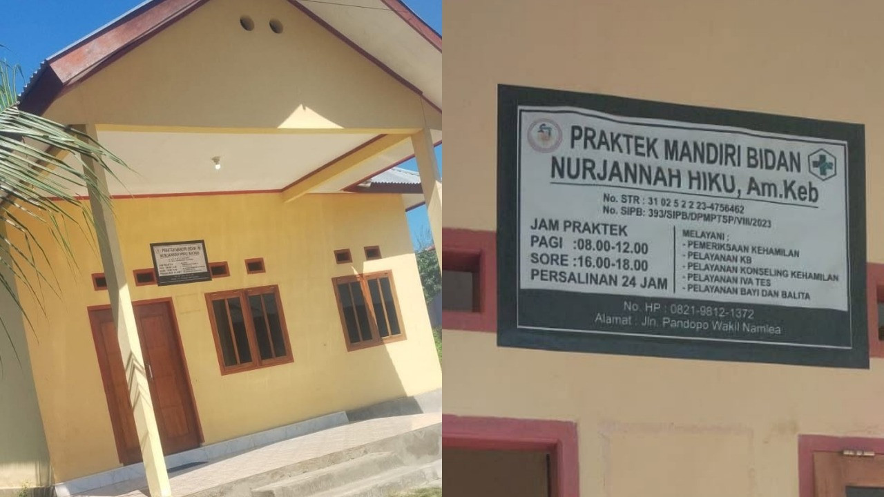 TPMB Nurjannah Hiku, tempat praktik bidan di Maluku yang viral karena lakukan live TikTok saat tindakan persalinan