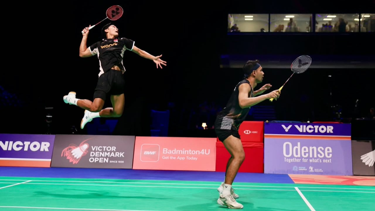 Ganda Putra Indonesia, Fajar Alfian/Muhammad Shohibul Fikri, di Denmark Open 2026