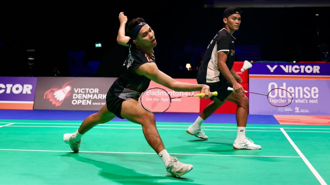 Ganda Putra Indonesia, Fajar Alfian/Muhammad Shohibul Fikri, di Denmark Open 2026