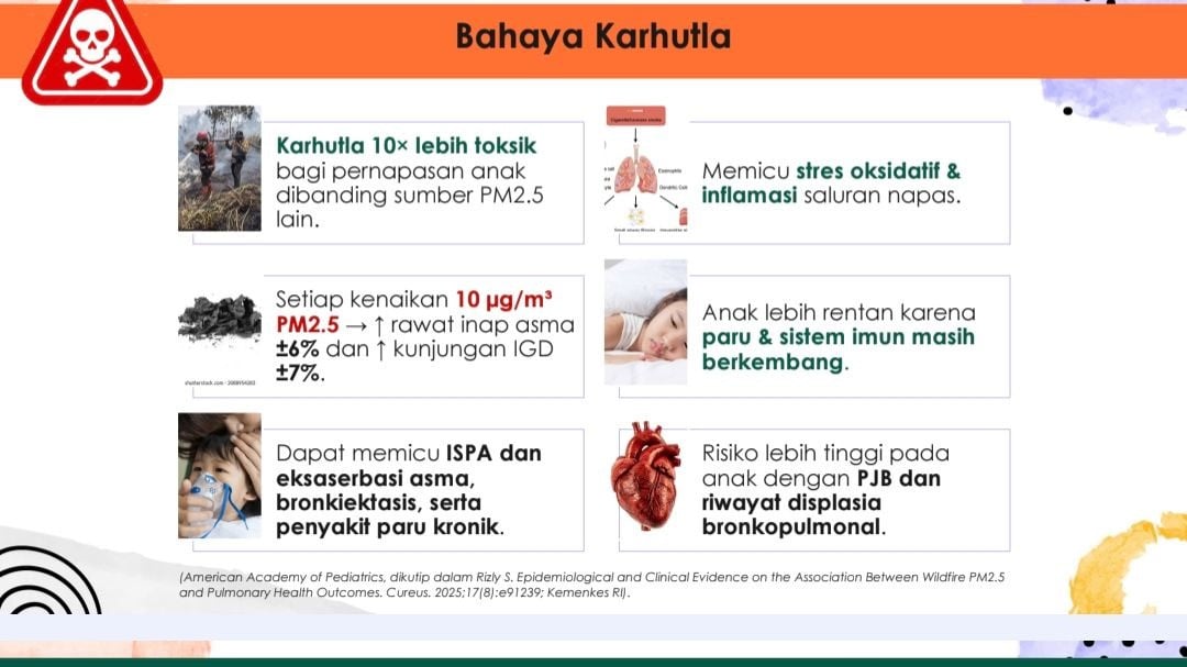 IDAI Beberkan Bahaya Karhutla untuk Anak