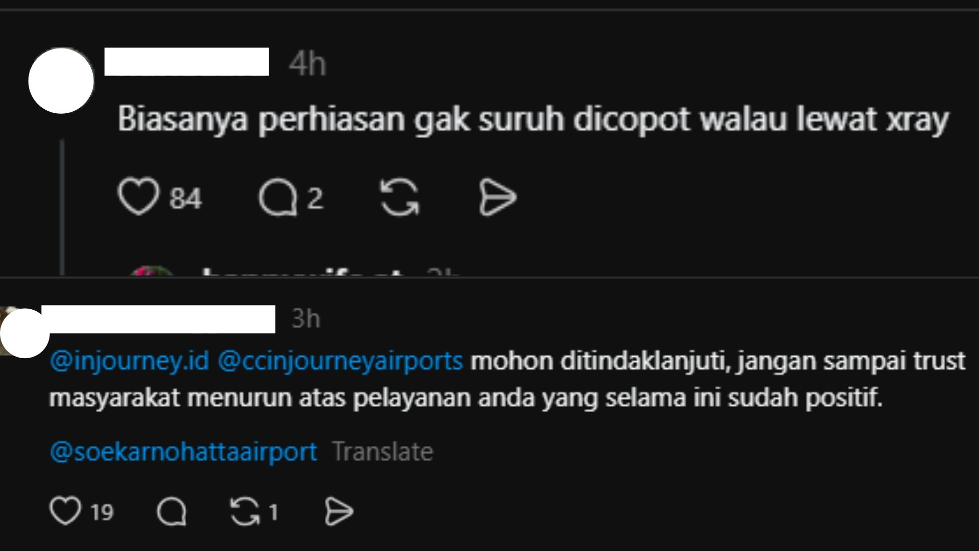 Netizen komentari unggahan viral di Threads soal penumpang yang mengaku bahwa dua cincin miliknya tak dikembalikan petugas X-ray Bandara Soetta