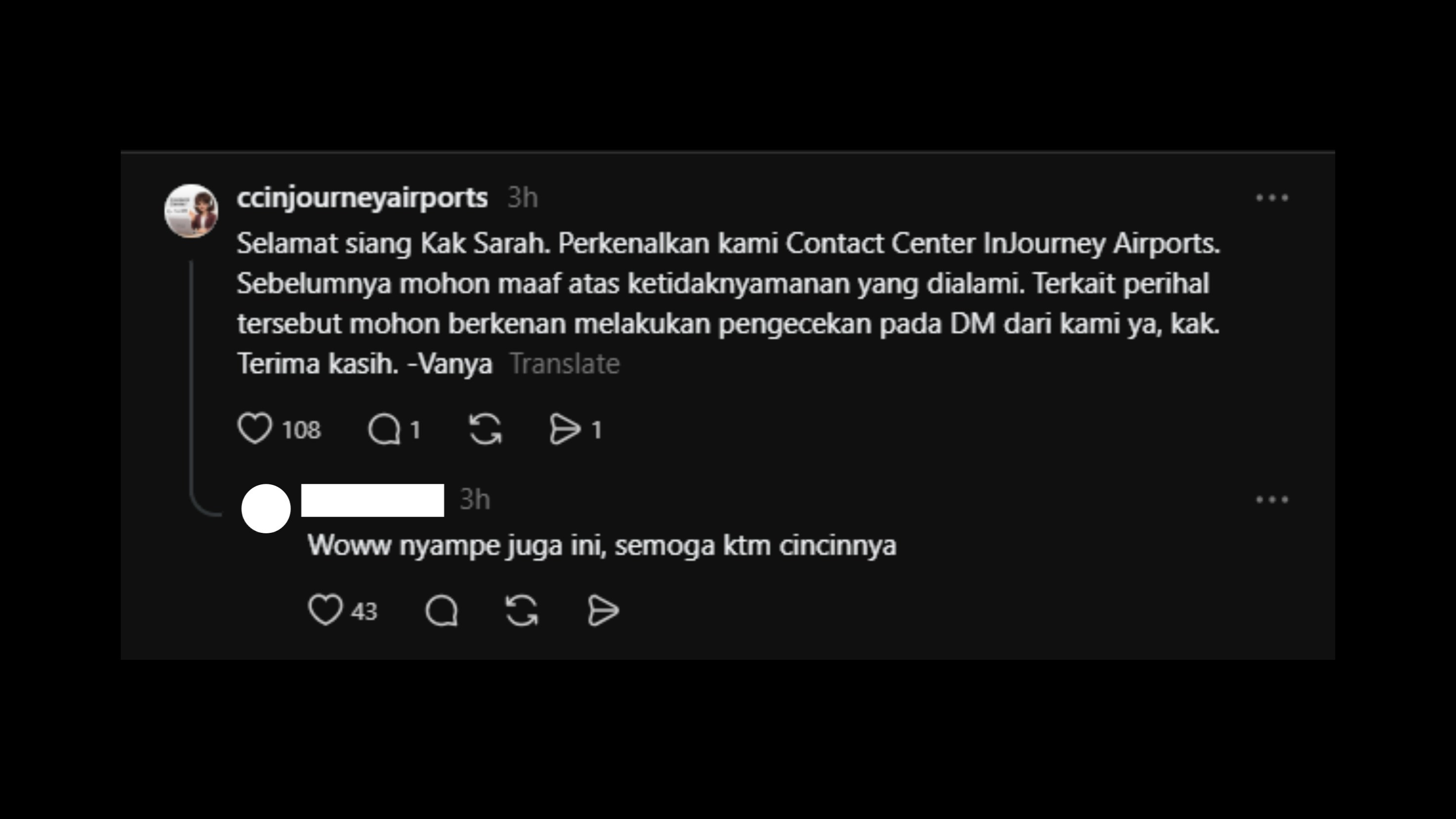 Respons pengelola Bandara Soetta, InJourney Airports, soal penumpang yang sebut petugas X-ray tak mengembalikan dua cincin miliknya