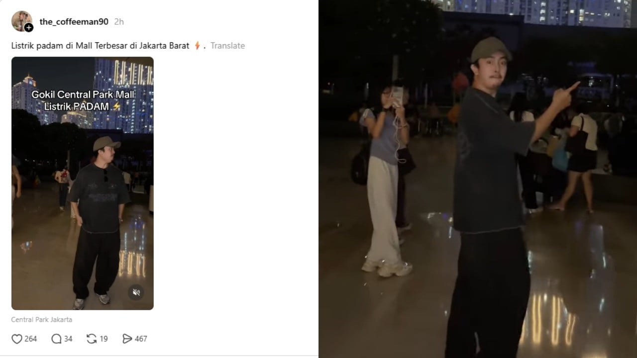 Listrik padam di Central Park Mall, Jakarta Barat
