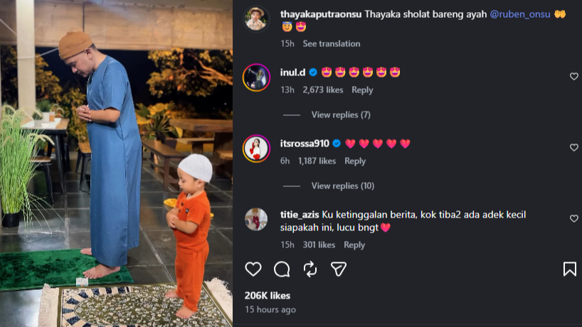 Ruben Onsu ajak Thayaka shalat berjamaah