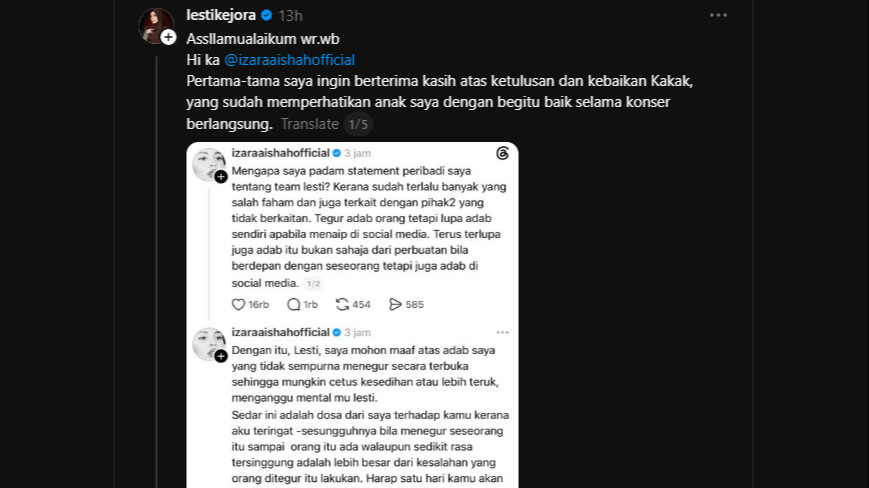 Timnya Dituding Tak Sopan oleh Menantu Siti Nurhaliza, Begini Tanggapan Lesti Kejora
            - galeri foto