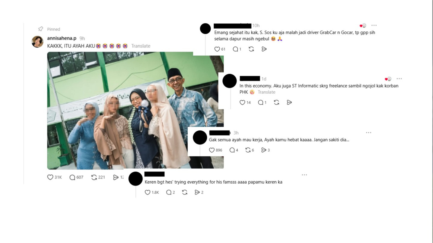 Viral Driver Ojek Online Bergelar Drs Bikin Heboh Netizen Threads: Ekonomi Sejahat Itu kah?
            - galeri foto