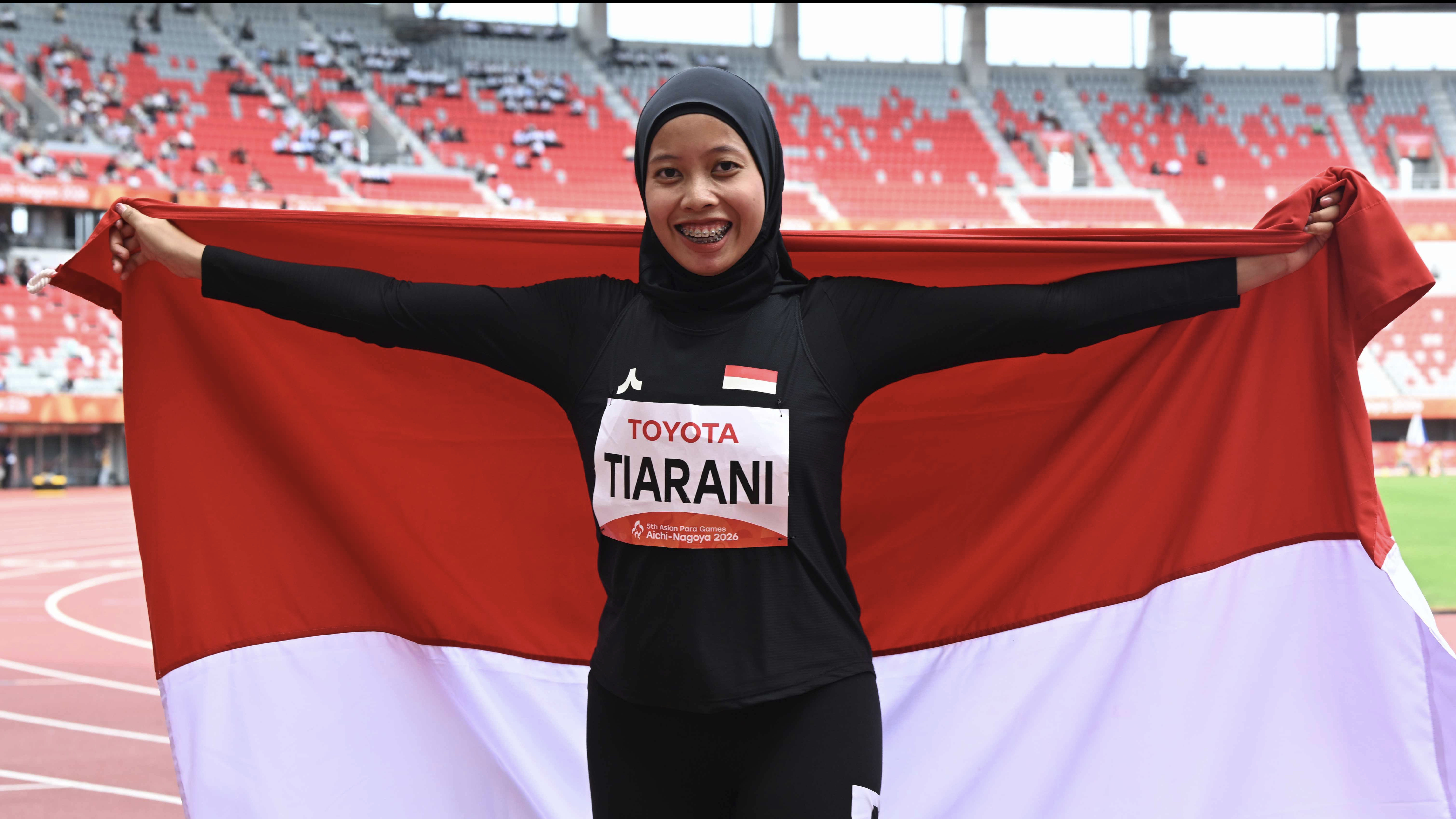 Atlet para atletik Indonesia, Karisma Evi Tiarani di Asian Para Games 2026.