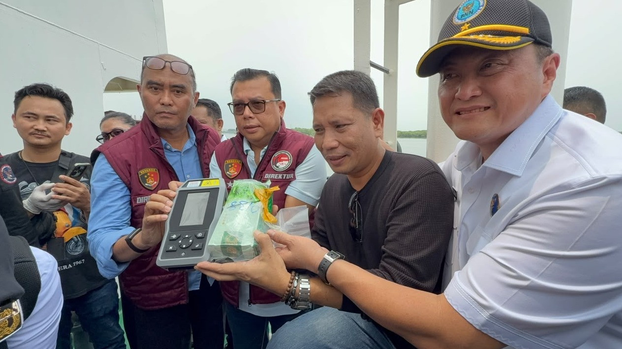 Barang bukti narkoba ketamine diamankan Bareskrim Polri.