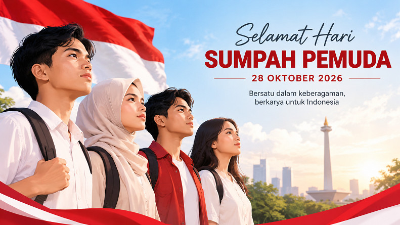 Ilustrasi Hari Sumpah Pemuda 2026