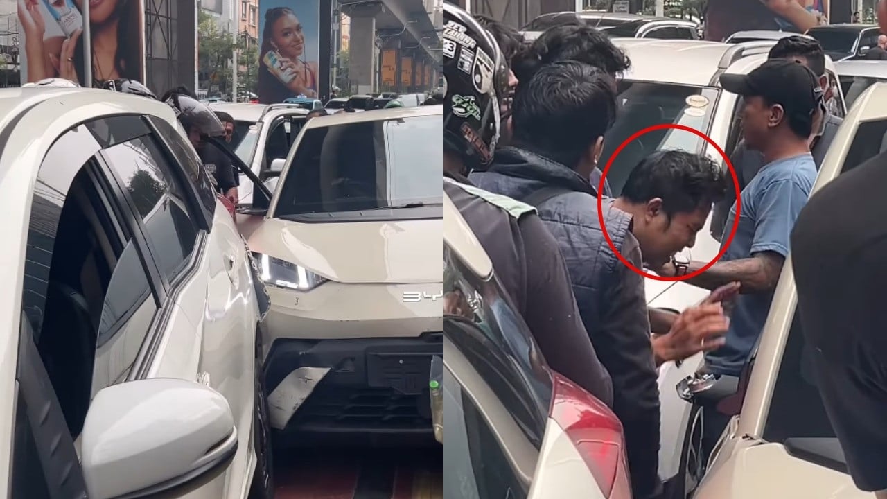 Pengendara mobil listrik yang tabrak ojol di kawasan Blok M, Jakarta Selatan