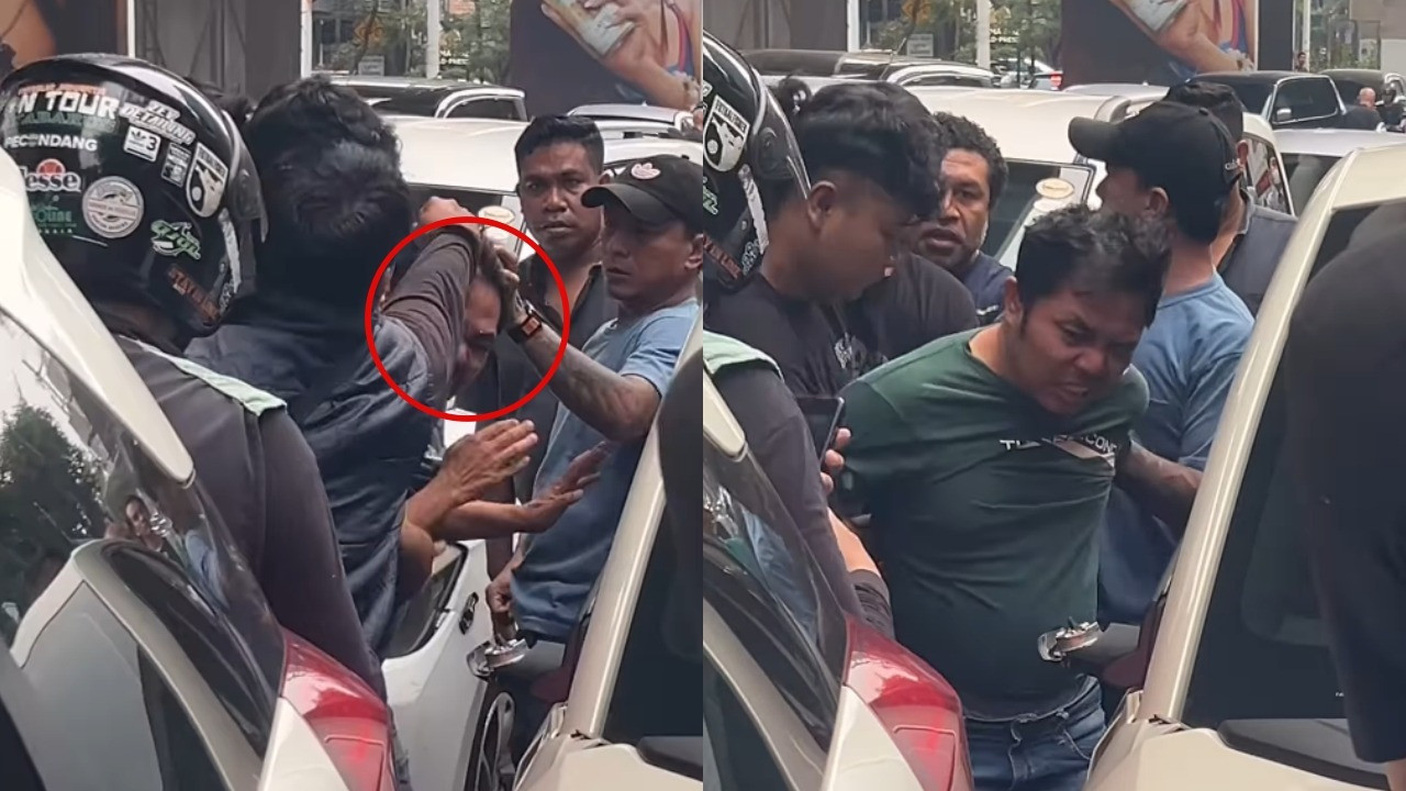 Pengendara mobil listrik yang tabrak ojol di kawasan Blok M, Jakarta Selatan