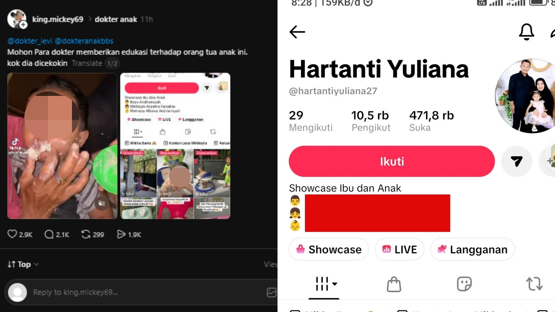 Viral anak disuapi bubur dengan jari hingga tersedak