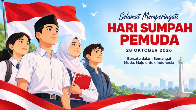 Ilustrasi Hari Sumpah Pemuda 2026