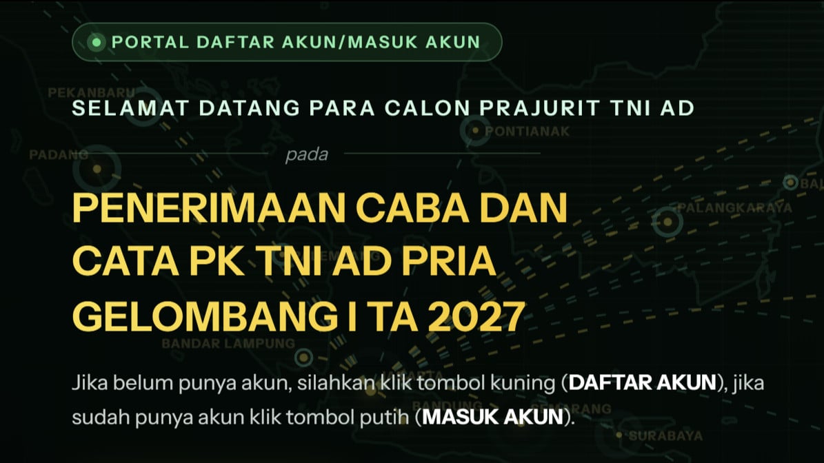Penerimaan Calon Bintara dan Tamtama TNI AD Gelombang I