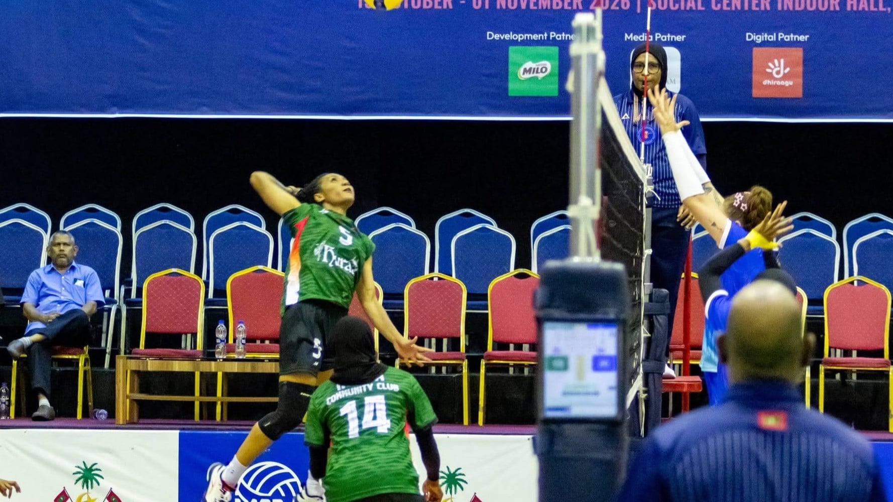 Medi Yoku saat memperkuat Huraa Community Club di Liga Voli Maladewa