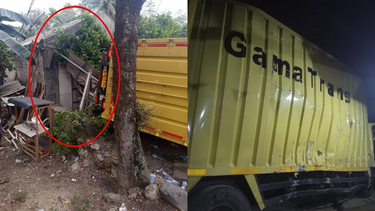 Truk tabrak rumah warga di Cianjur, Jawa Barat