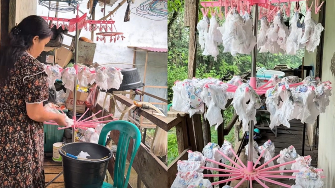 Viral ibu cuci pamper bekas agar bisa dipakai lagi