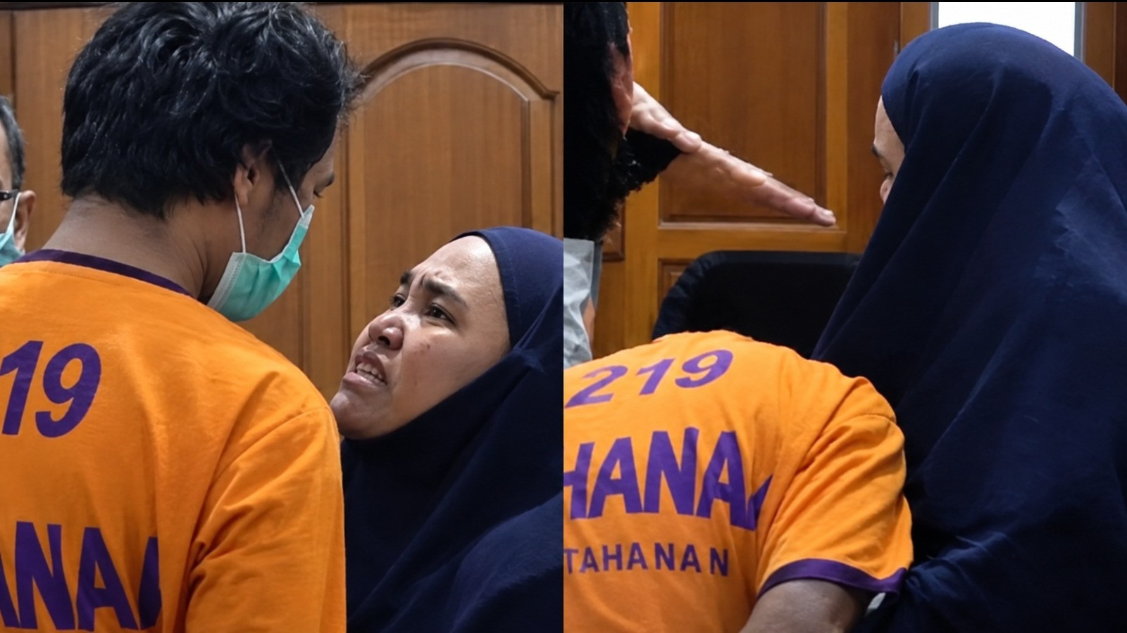 Tangis Pilu Istri Sah saat Peluk Tersangka Pembunuhan Ibu dan Anak di Madiun, Dwi Bagus sampai Bersujud