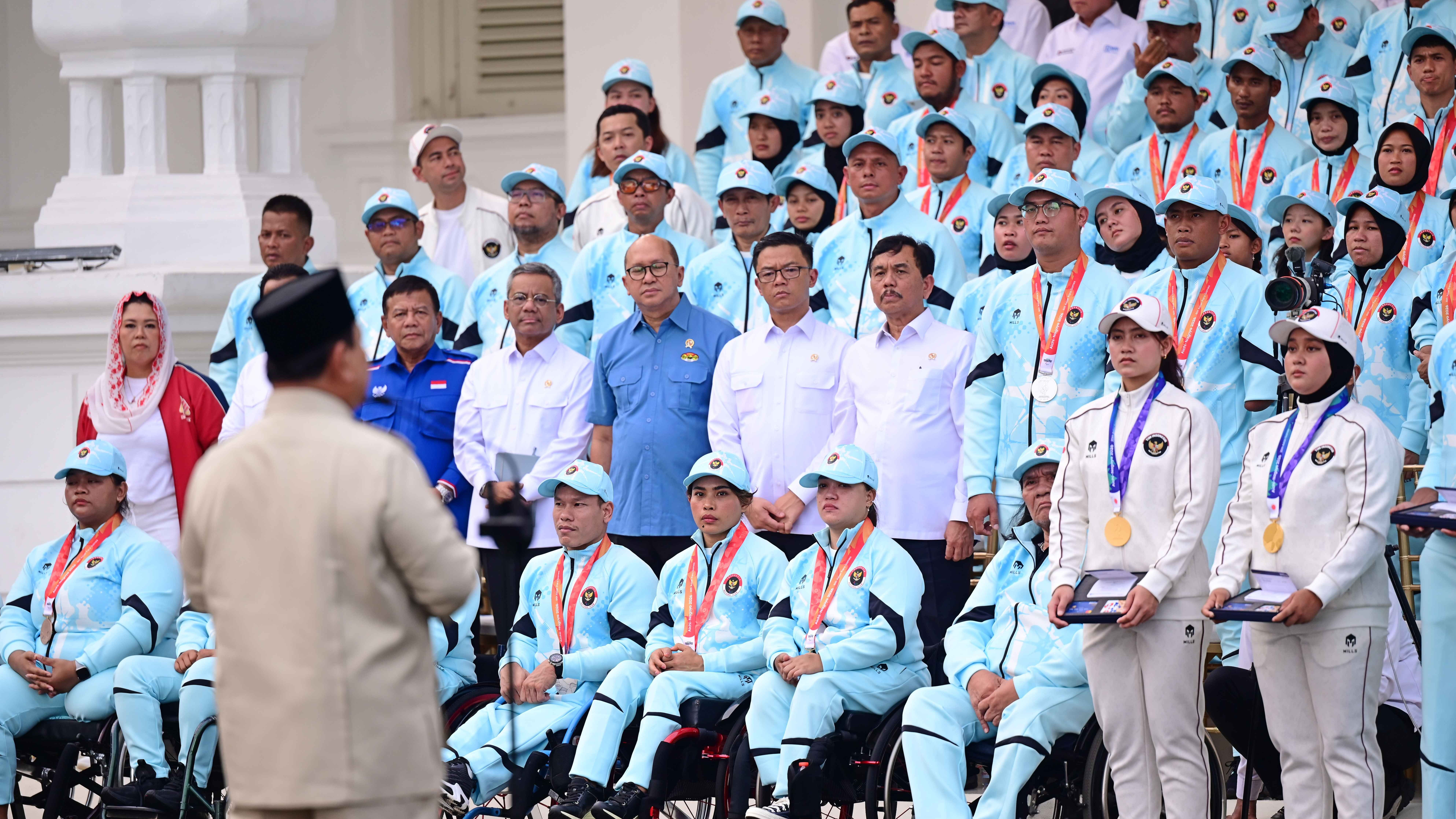 Presiden Prabowo Subianto Sambut Atlet Asian GAmes dan Asian Para Games 2026 di Istana Kepresidenan