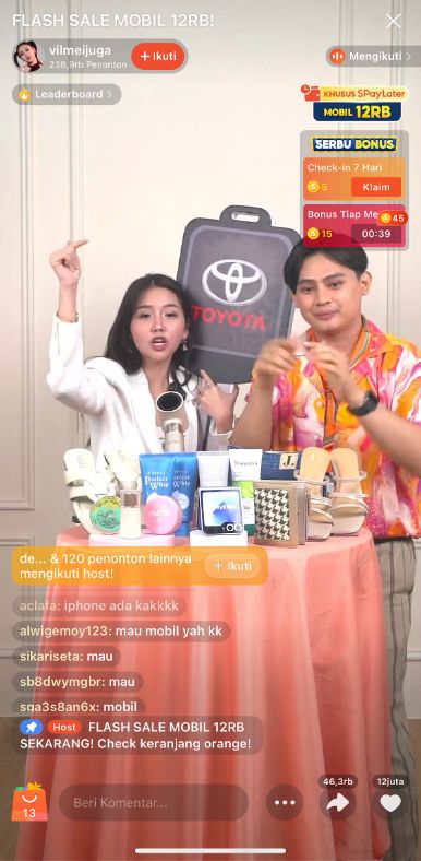 Heboh! Sesi Shopee Live yang dipandu oleh livestreamer, Vilmei sukses menarik perhatian masyarakat