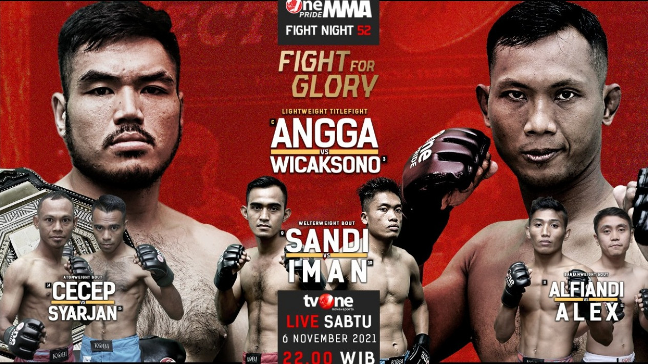 OnePride MMA Fight Night 52 “Fight for Glory”, Angga Hadapi Pertarungan Kontra Wicaksono