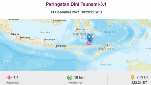 Breaking News: BMKG Rilis Data Terbaru Gempa Di NTT. Gempa Magnitudo 7 ...