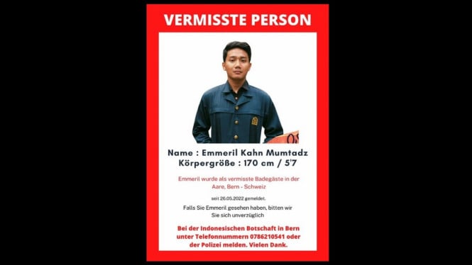 Anak Ridwan Kamil Dibuatkan Poster Orang Hilang dalam Bahasa Jerman