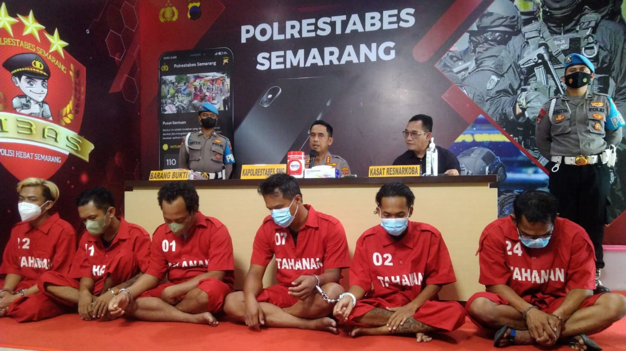 Polrestabes Semarang Tangkap 14 Tersangka Narkoba Dalam Waktu Dua Pekan