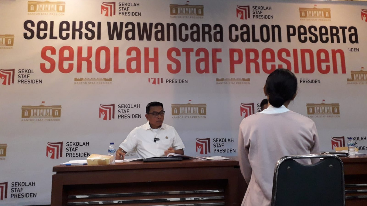 Kepala Staf Kepresidenan Moeldoko Tinjau Seleksi Peserta Sekolah Staf